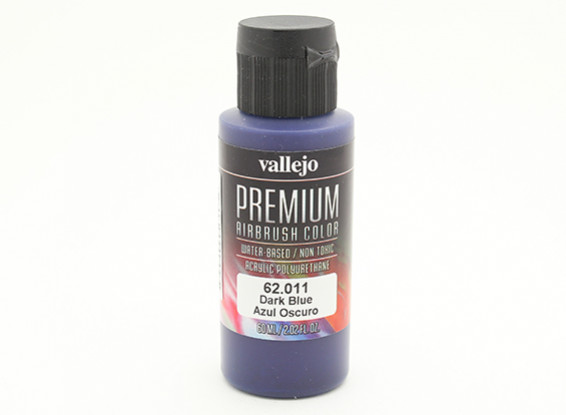 Peinture acrylique de couleur Vallejo Premium - Bleu Foncé (60ml)