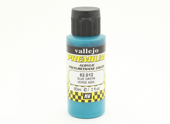 Peinture acrylique de couleur Vallejo Premium - Blue Green (60ml)