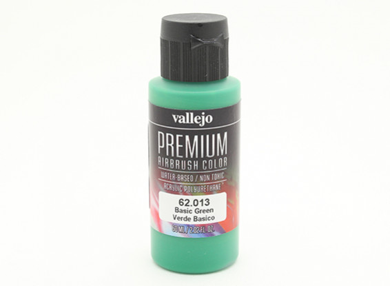 Peinture acrylique de couleur Vallejo Premium - Vert de base (60ml)