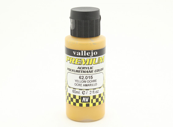 Peinture acrylique de couleur Vallejo Premium - Ocre jaune (60ml)