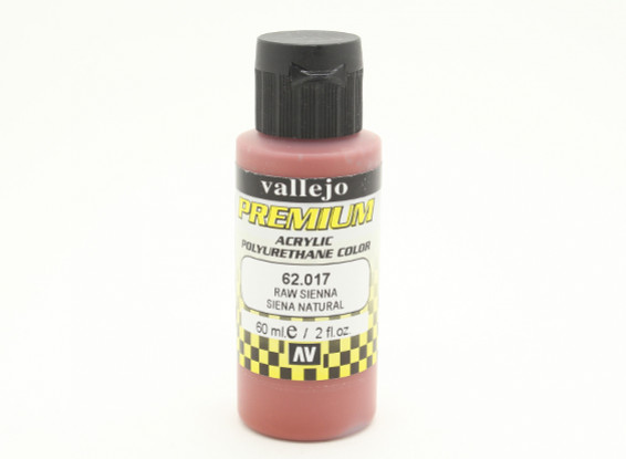 Peinture acrylique de couleur Vallejo Premium - Raw Sienna (60ml)