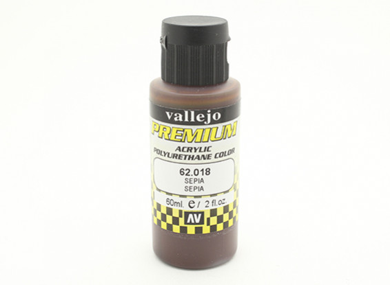 Peinture acrylique de couleur Vallejo Premium - Sépia (60ml)