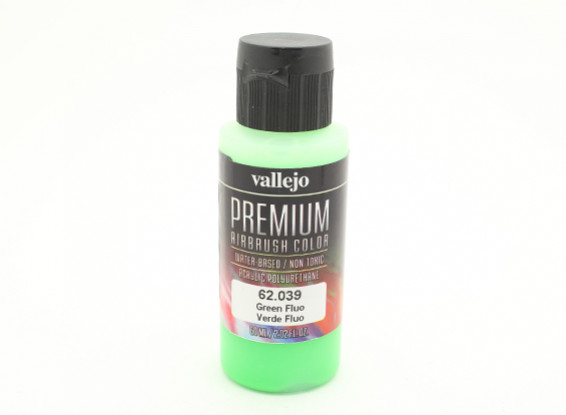 Peinture acrylique de couleur Vallejo Premium - Vert Fluo (60ml)