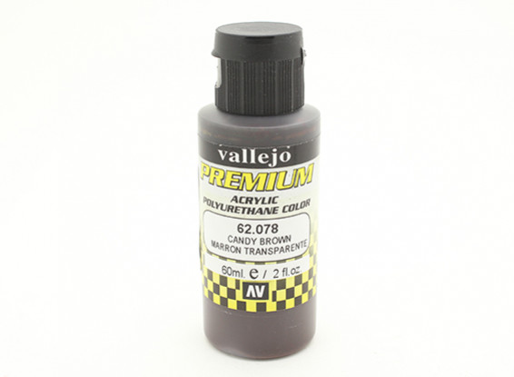 Peinture acrylique de couleur Vallejo premium - Candy Brown (60ml)