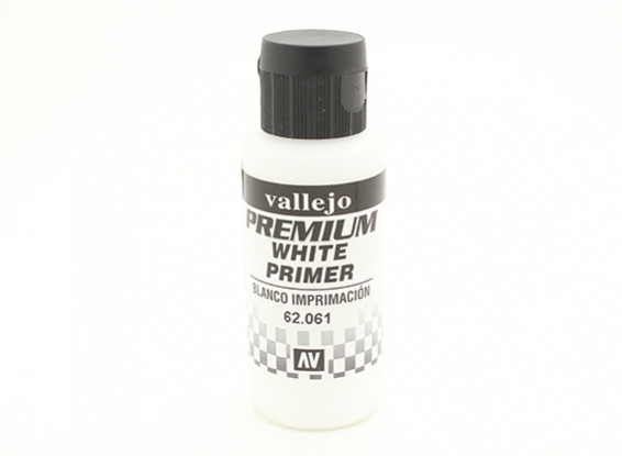 Peinture acrylique de couleur Vallejo Premium - Primer blanc (60ml)