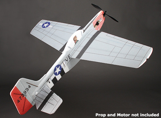 HobbyKing® ™ P-51 Mustang Funfly Avion PPE 1000mm (ARF)