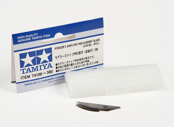 Tamiya Modeler Couteau de Pro - Curved Jeu de lames (3pc)