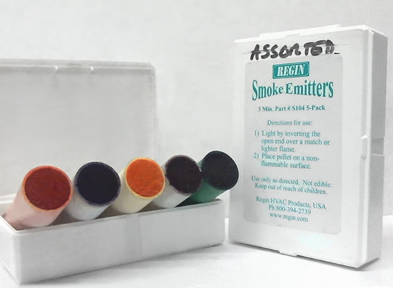 3 Minute couleurs assorties Cartouches de fumée (5pcs)