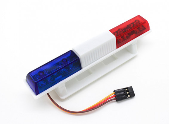 Voiture de police LED Système d'éclairage Squared style (bleu / rouge)