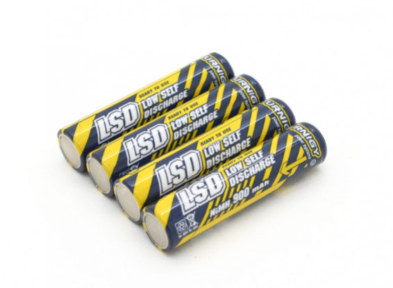 Turnigy batterie rechargeable AAA 900mAh NiMH (4pc)