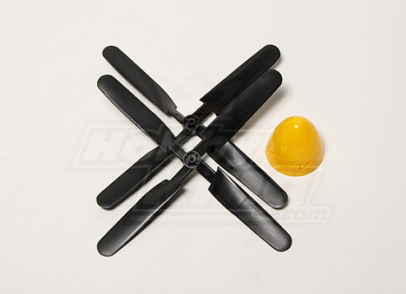 HK P-51D Mustang 1060x4 Lame Propeller & Spinner remplacement Set