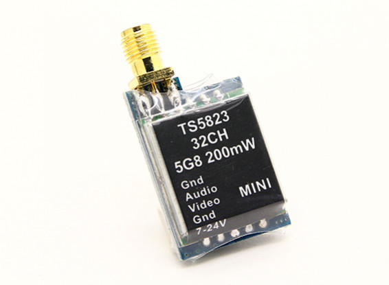 SkyZone TS5823 5.8GHz 32CH A / V 200mW Mini FPV émetteur (v2)