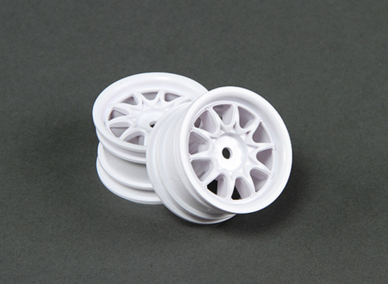 RiDE 1/10 Mini 10 Spoke 0mm Wheel Offset - Blanc (2pc)