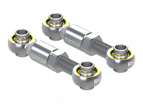 Actif Hobby aluminium Volant ajustable Rod End 20 ~ 25mm (Argent)