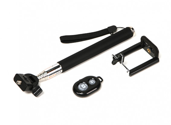 Monopole d'action Cam Extension (selfie bâton) avec contrôle du déclencheur à distance Bluetooth - Noir