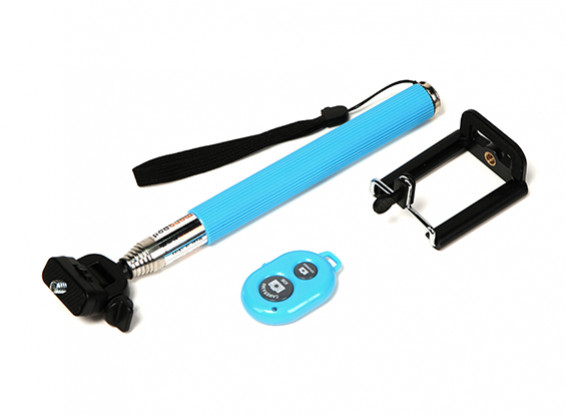 Monopole d'action Cam Extension (selfie bâton) avec Bluetooth Contrôle de l'obturateur à distance - Bleu