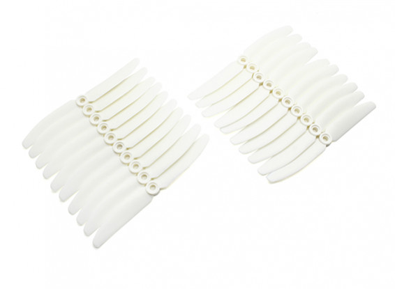 Gemfan 5030 Multirotor ABS Hélices Bulk Pack (10 paires) CW CCW (Blanc)