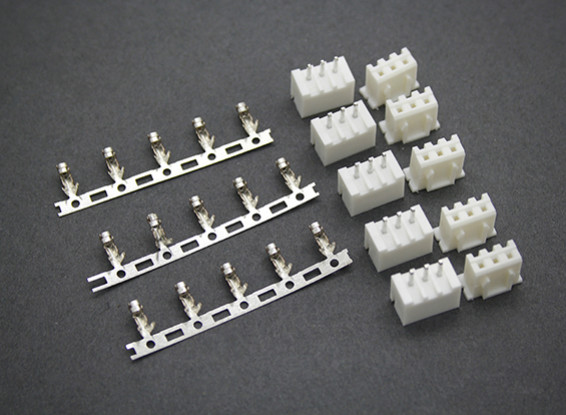 (2S) 3 broches JST-XH Balancer Connecteurs Mâle / Femelle (5 paires)