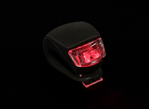 Noir Silicon Mini-lampe (LED rouge)