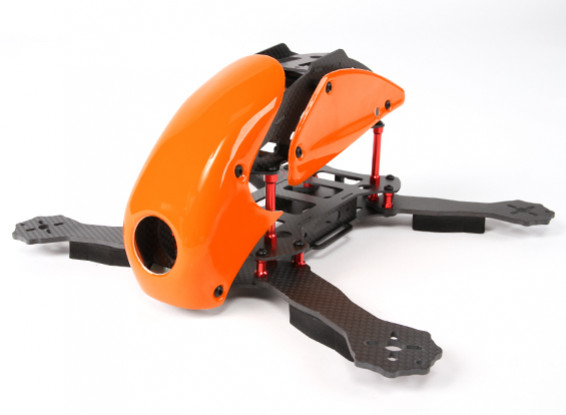 HobbyKing ™ Robocat 270mm vrai Carbon Racer Quad (Orange)