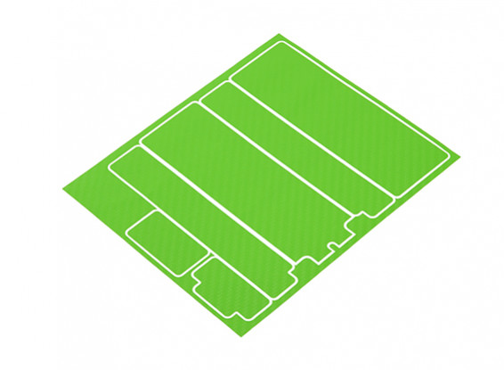 Panneaux décoratifs TrackStar Cache Batterie pour modèle standard 2S Hardcase Carbon Green (1 Pc)