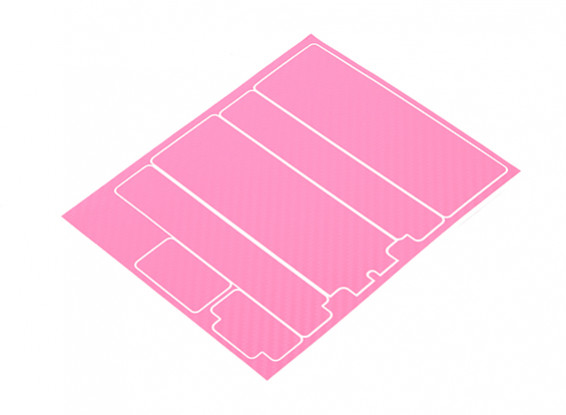 Panneaux décoratifs TrackStar Cache Batterie pour modèle standard 2S Hardcase Carbon Rose (1 Pc)