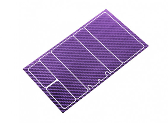 Panneaux décoratifs TrackStar Cache Batterie pour motif Shorty pack carbone Violet Métallique 2S (1 Pc)