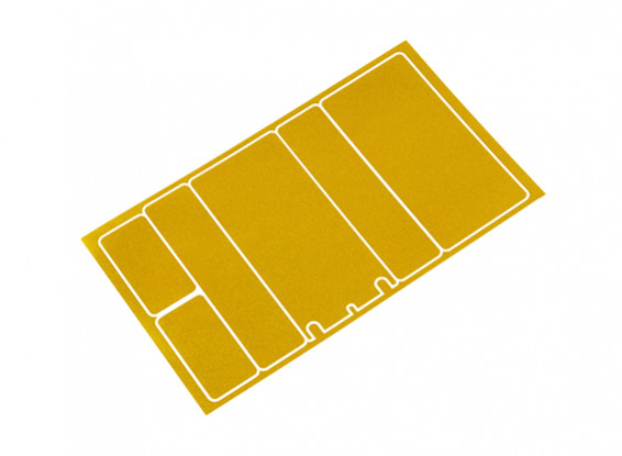Panneaux décoratifs TrackStar Cache Batterie pour 2S Shorty Paquet métallique de couleur d'or (1 Pc)
