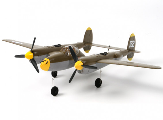 P-38 Lightning Lits 525mm w / Lipoly Batterie (DSM2 Compatible)