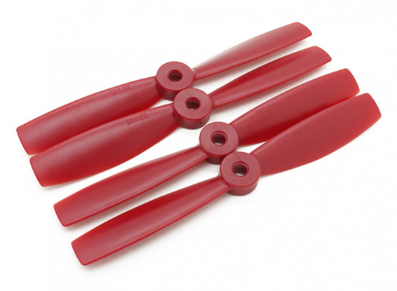 Diatone Bull Nose Plastic Hélices 5 x 4,5 (CW / CCW) (Rouge) (2 paires)