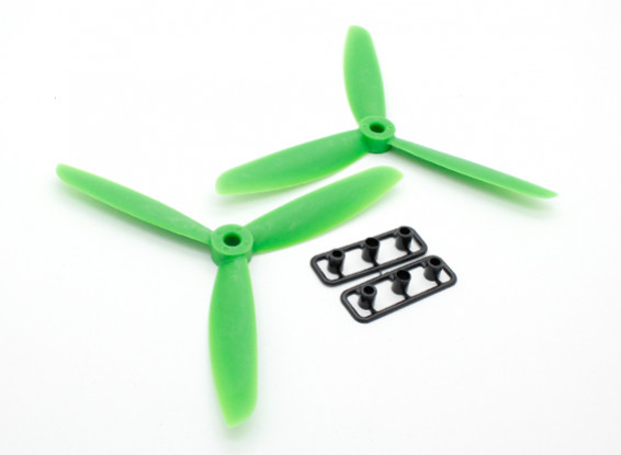 GemFan 5045 GRP 3-Blade Hélices CW / CCW Set Green (1 paire)