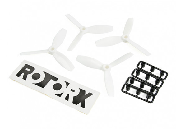 RotorX Bull Nose 3-Blade Plastique Hélice RX3040T White (2pcs CW) (2pcs CCW)