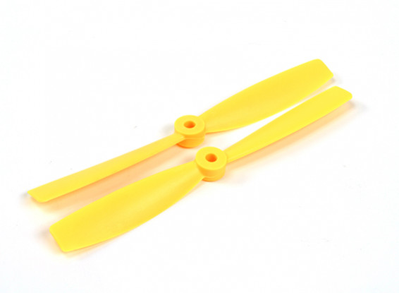 HobbyKing 6050 Bullnose PC Hélices (CW / CCW) Jaune (1 paire)