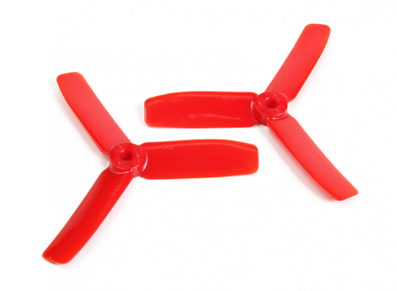 DYS X40403-R 3 Blade Prop 4x4 CW / CCW (paire) Rouge
