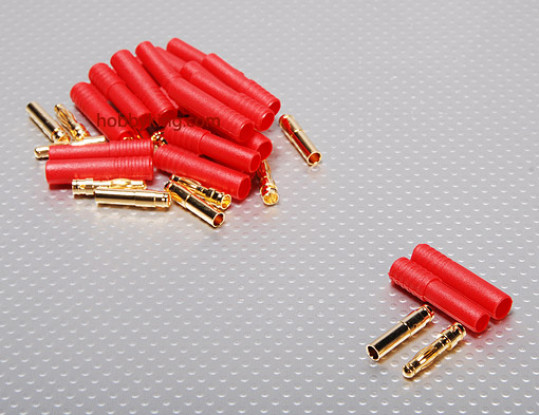 HXT 4mm Gold Connector w / Protector (10pcs / set)