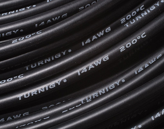 Turnigy Pure-silicone Fil 14AWG 1m (Noir)