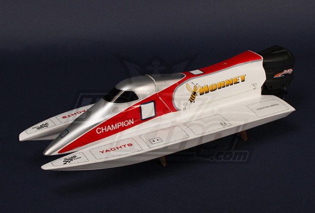 Hornet Formule-1 Tunnel Hull avec 540 Moteur hors-bord R / C Racing Boat (750mm)