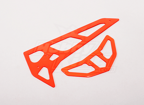 Neon orange en fibre de verre horizontal / vertical Fins Trex 700