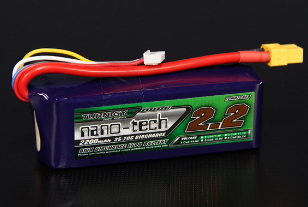 Turnigy nano-tech 2200mah 4S 35 ~ 70C Lipo Paquet