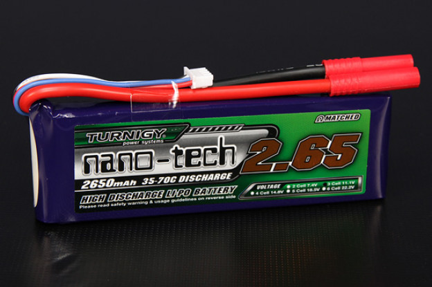 Turnigy nano-tech 2650mah 3S 35 ~ 70C Lipo Paquet
