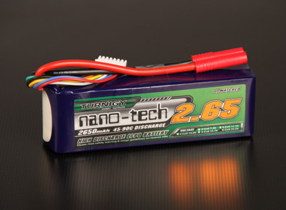 Turnigy nano-tech 2650mah 6S 45 ~ 90C Lipo Paquet