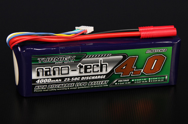 Turnigy nano-tech 4000mah 5S 25 ~ 50C Lipo Paquet