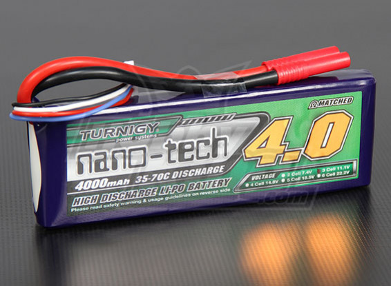 Turnigy nano-tech 4000mah 3S 35 ~ 70C Lipo Paquet