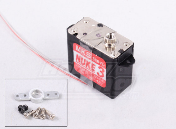 MKS Nuke 3 - 3.7g / 0,9 kg / 0.12s MG Micro Servo