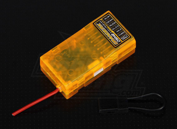 OrangeRx R610 Spektrum DSM2 6Ch 2.4Ghz récepteur (w / Sat Port)