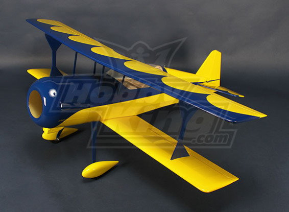 HobbyKing® ™ Pitts-S12 Python (jaune / bleu) EP 1370mm (ARF)
