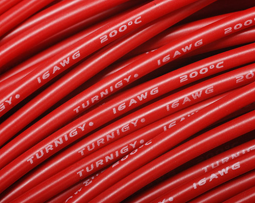 Turnigy Pure-silicone Fil 16AWG 1m (Rouge)