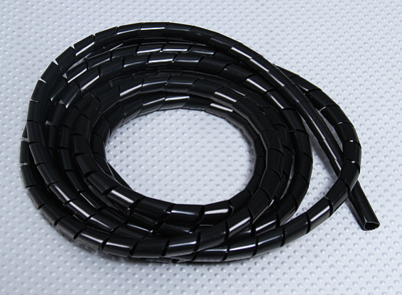 Spiral Wrap Tube ID 5mm / OD 6mm (Black - 2m)