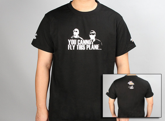 flitetest T-shirt "You cannot fly this plane" Noir (X-Large)