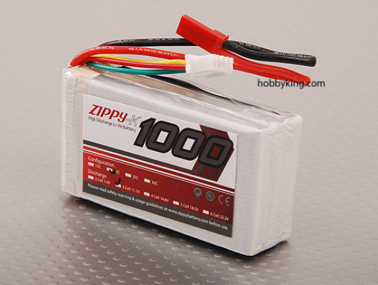 Zippy-K 1000 Pack 3S1P 20C Lipo